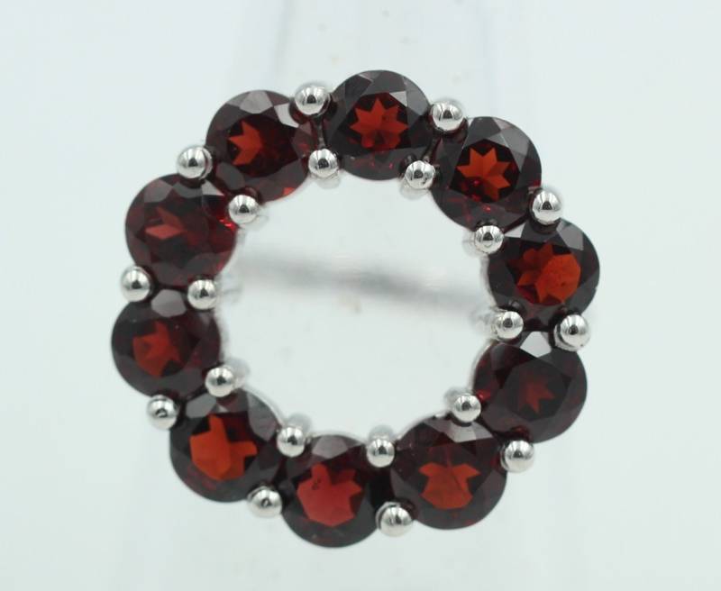 Design Pur 5, 0 Carat Granat Ring 925 Silber Granatring Größe 55 | 17, 5 von Schmucktime