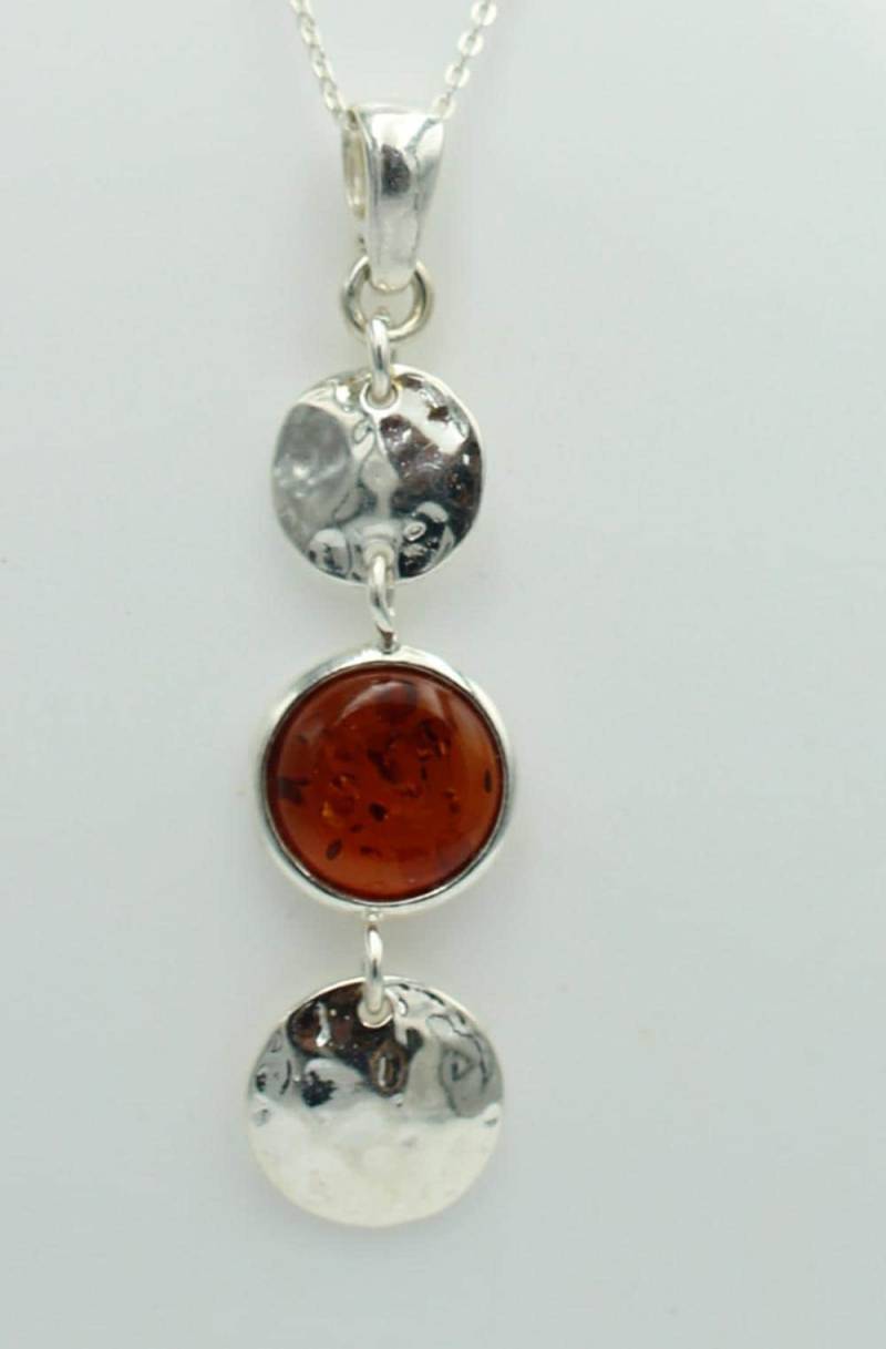 Designer Bernstein Anhänger 925 Sterlingsilber Designschmuck von Schmucktime