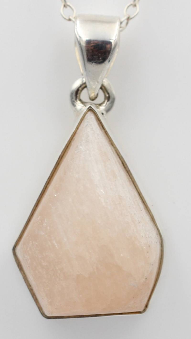 Edler Orange Scolecite Anhanger 925 Silber Collier Kette Wundervoller Edelstein von Schmucktime