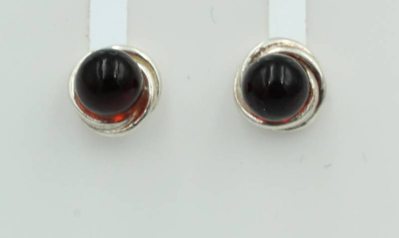 Ohrstecker Bernstein 925 Silber Unisex Top Ohrschmuck von Schmucktime