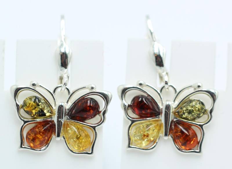 Schmetterlingsohrhänger 925 Silber Bernstein Schmettelring Sterling Ohrhänger Schmetterlingsohrhänger 925 Silber Bernstein Schmettelring Sterling Ohrhänger von Schmucktime
