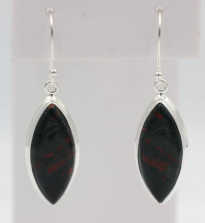 Seltene Blutstein Ohrhänger 925 Silber Ohrschmuck Blutsteinschmuck Top Edel von Schmucktime
