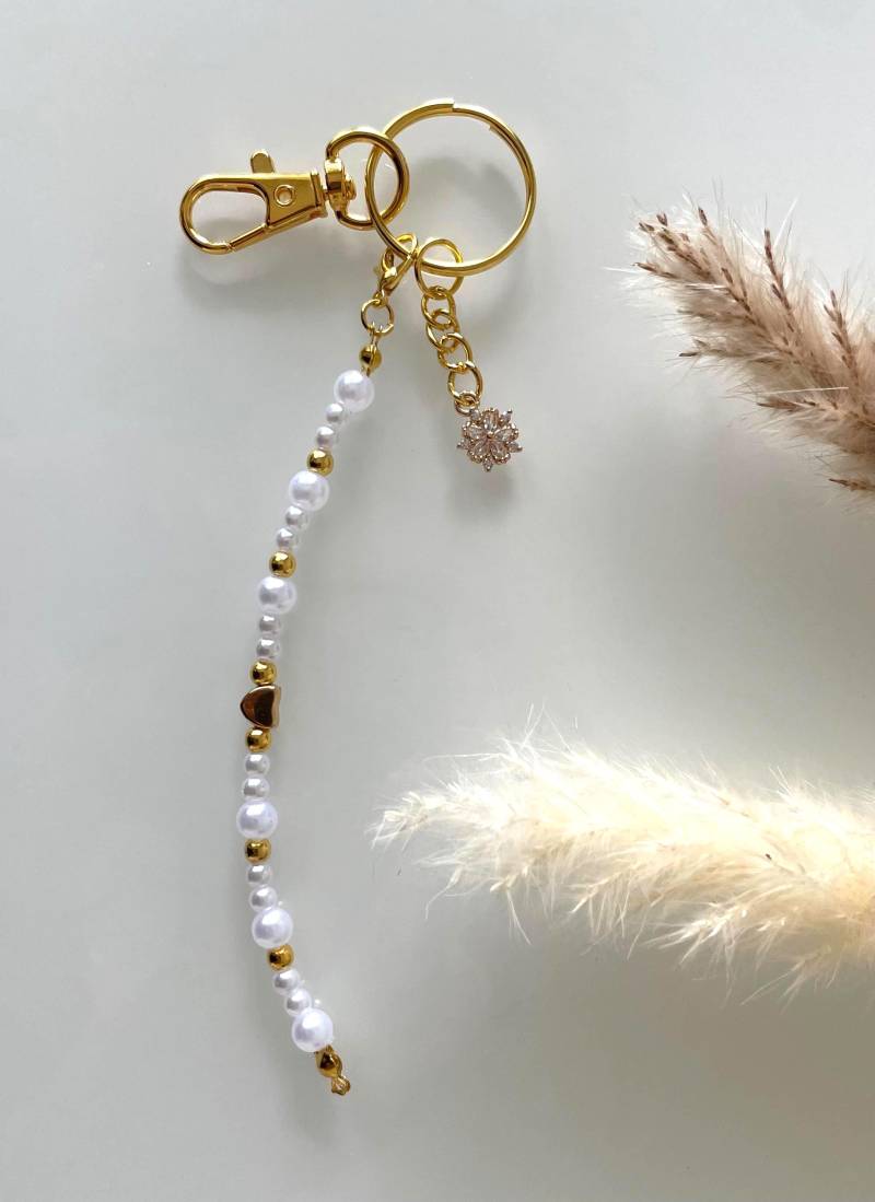 Schlüsselanhänger Herz - 18K Vergoldet Personalisiert Geschenkidee Für Beziehung, Mama, Familie von SchmucktraumBoutique