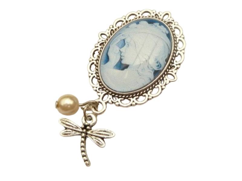 Edle Brosche Mit Mädchen Motiv Blau Silberfarben Libelle Schmuck Dekolletéschmuck Reversschmuck Taschen Edle Brosche Mit Mädchen Motiv Blau Silberfarben Libelle Schmuck Dekolletéschmuck Reversschmuck Taschen von Schmucktruhe