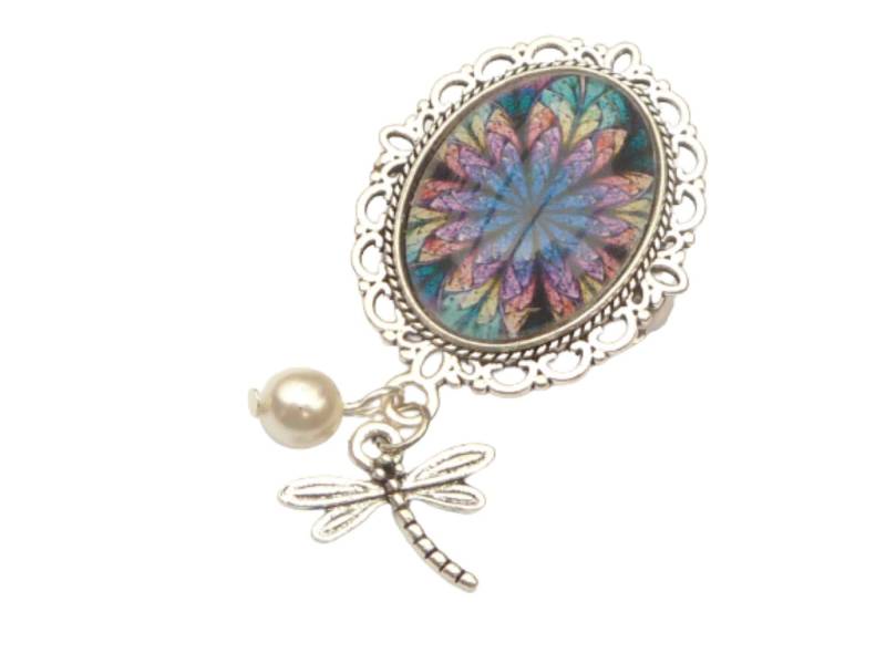 Elegante Brosche Mit Filigranem Blatt Blumen Motiv Bunt Silberfarben Libelle Und Perle Revers Schmuck Hut Brautstrauß Elegante Brosche Mit Filigranem Blatt Blumen Motiv Bunt Silberfarben Libelle Und Perle Revers Schmuck Hut Brautstrauß von Schmucktruhe