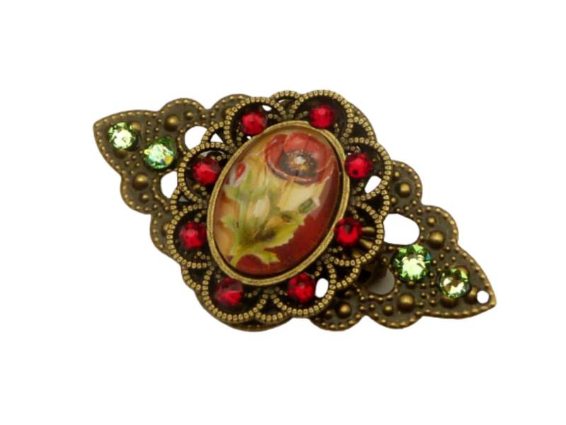 Elegante Brosche Mit Mohnblüte Antik Stil Schmuck Dekollete Hut Geschenkidee Frau Blumen Elegante Brosche Mit Mohnblüte Antik Stil Schmuck Dekollete Hut Geschenkidee Frau Blumen von Schmucktruhe
