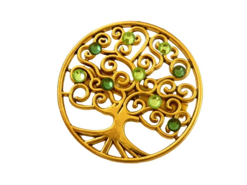 Große Brosche Mit Baum Motiv Grün Goldfarben Schal Clip Dekollete Schmuck Revers Taschenschmuck Irland Stil Große Brosche Mit Baum Motiv Grün Goldfarben Schal Clip Dekollete Schmuck Revers Taschenschmuck Irland Stil von Schmucktruhe