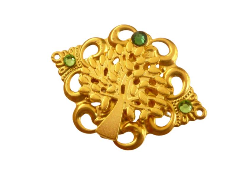 Kleine Brosche Mit Baum Motiv Goldfarben Dekollete Schmuck Jackets Blusen Taschenschmuck Accessoire Hut von Schmucktruhe