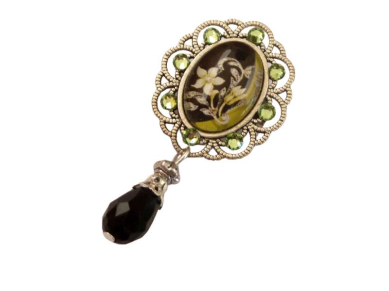 Kleine Brosche Mit Juwelenbrosche Grün Schwarz Silberfarben Dekollete Schmuck Revers Hut Taschenschmuck Kleine Brosche Mit Juwelenbrosche Grün Schwarz Silberfarben Dekollete Schmuck Revers Hut Taschenschmuck von Schmucktruhe