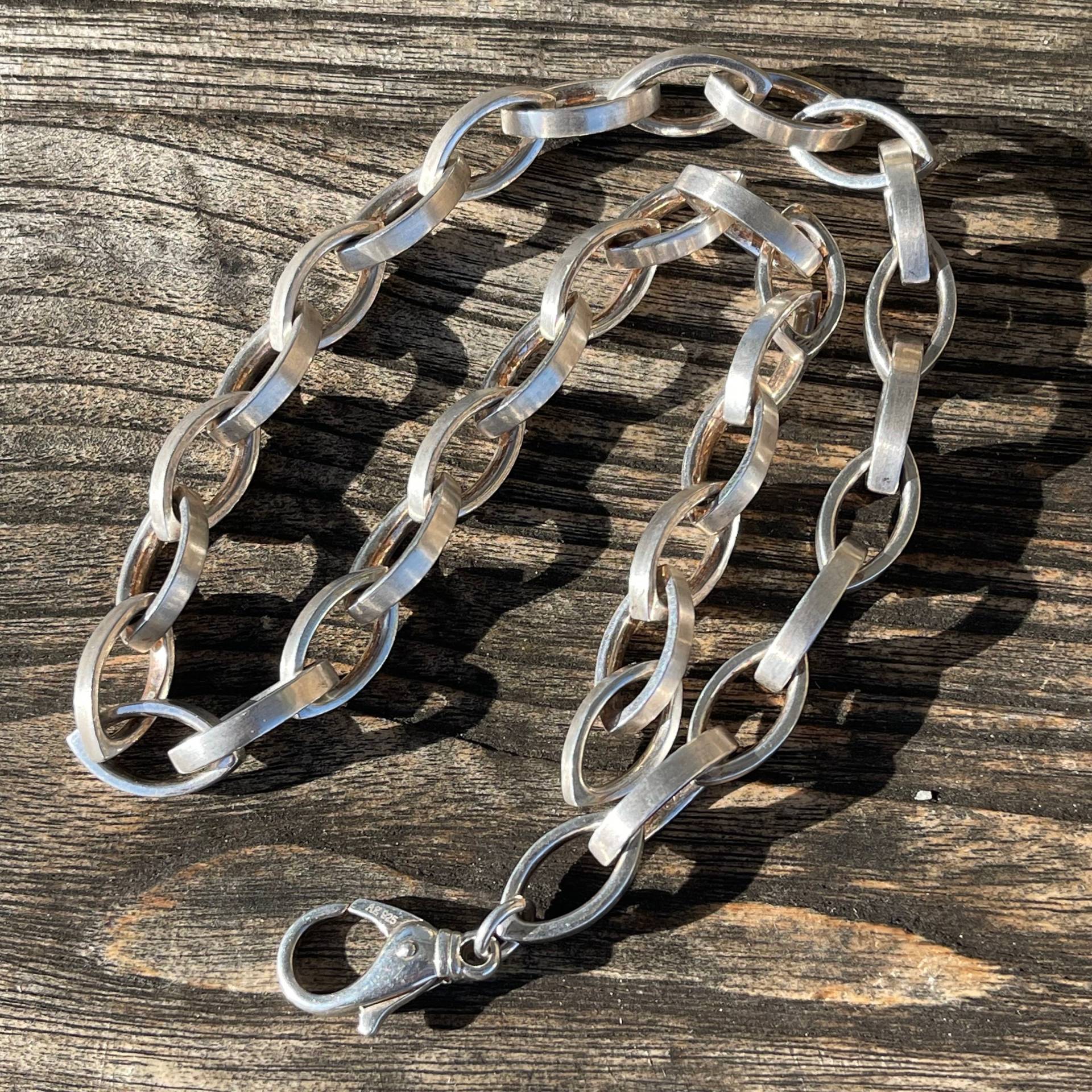 Silberglanz Ausdrucksstarke Statementkette Oder Armkette in Klarem Design Aus 925 Silber von SchmuckundSteine