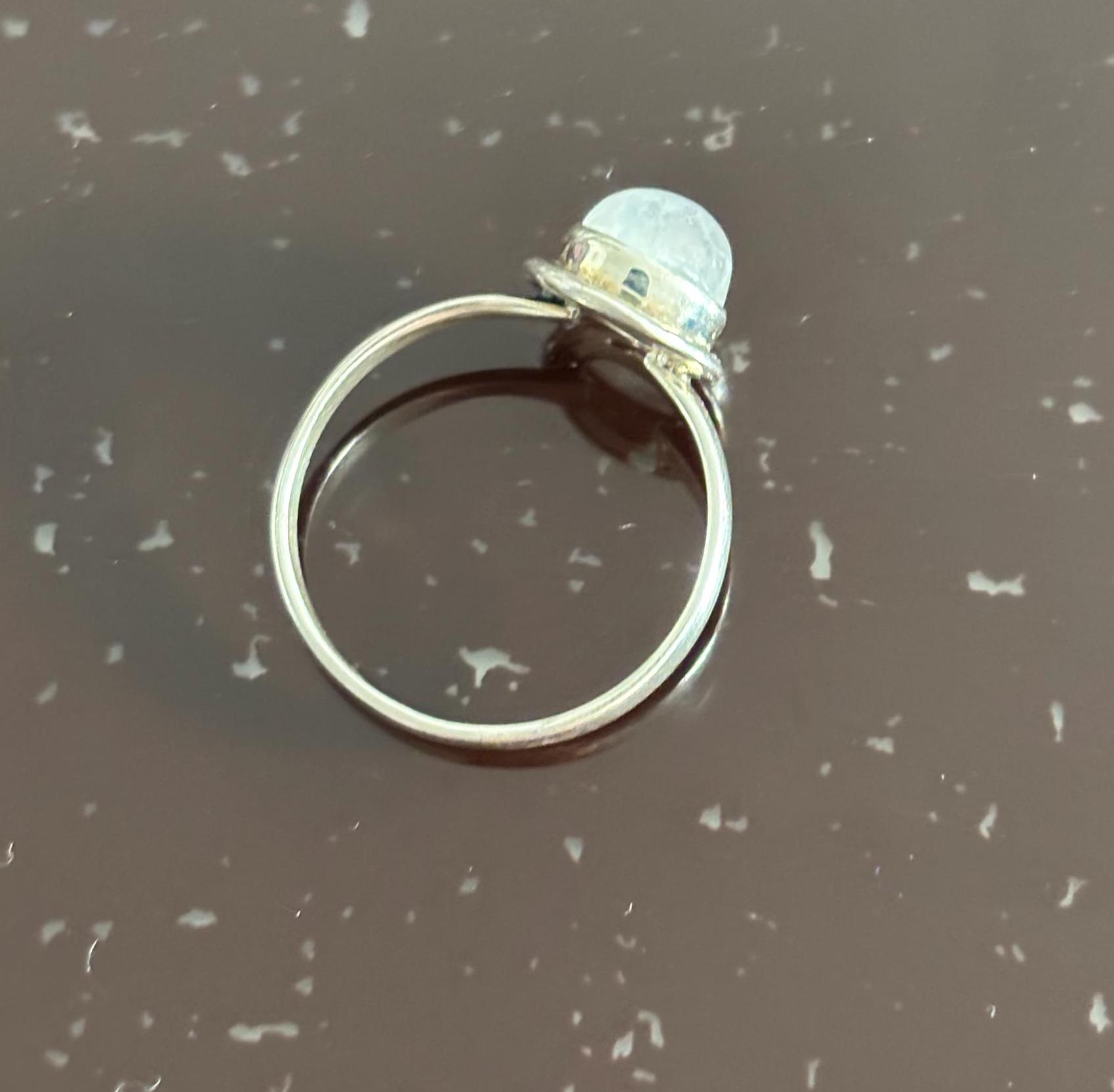 Mondstein Ring 925 Silber Gr.19 Mondstein Ring 925 Silber Gr.19 von Schmuckvomfeinsten