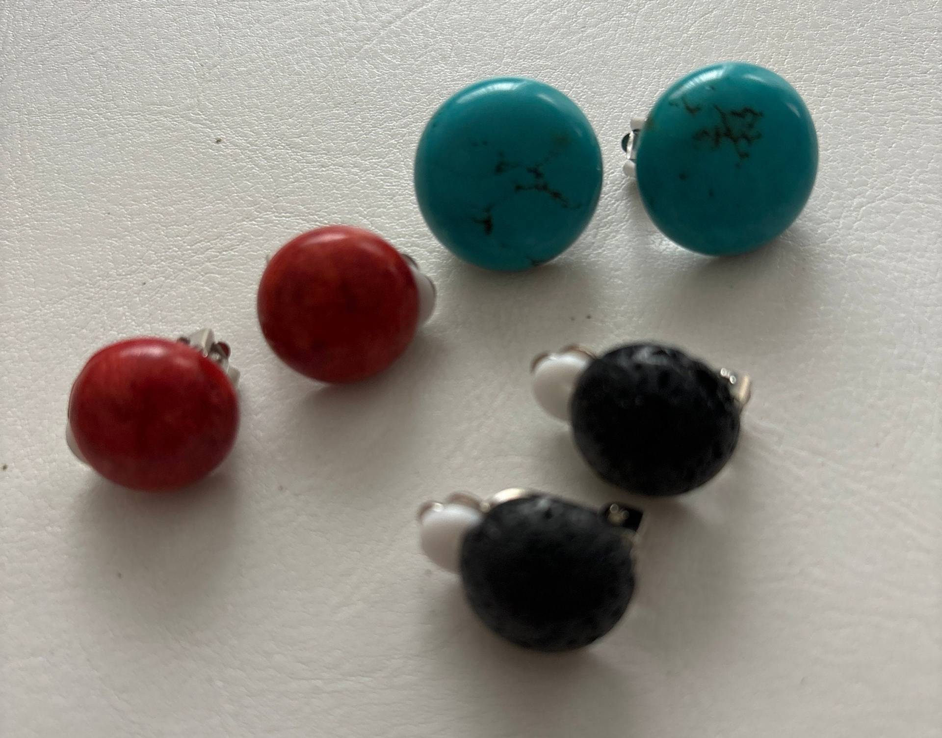 Ohrklips Edelsteine Koralle Lava Türkis Geschenke Idee Ohrclips Im Trend von Schmuckvomfeinsten