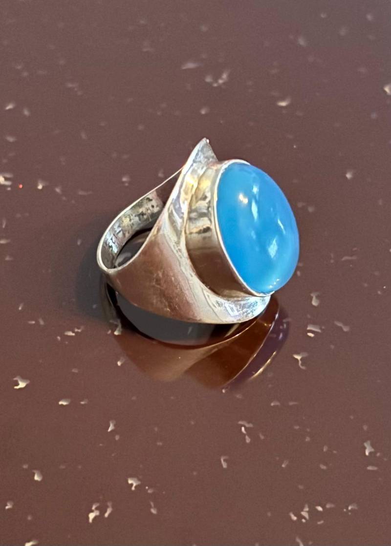 Ring 925 Silber Blau Stein Gr.18 Ring 925 Silber Blau Stein Gr.18 von Schmuckvomfeinsten