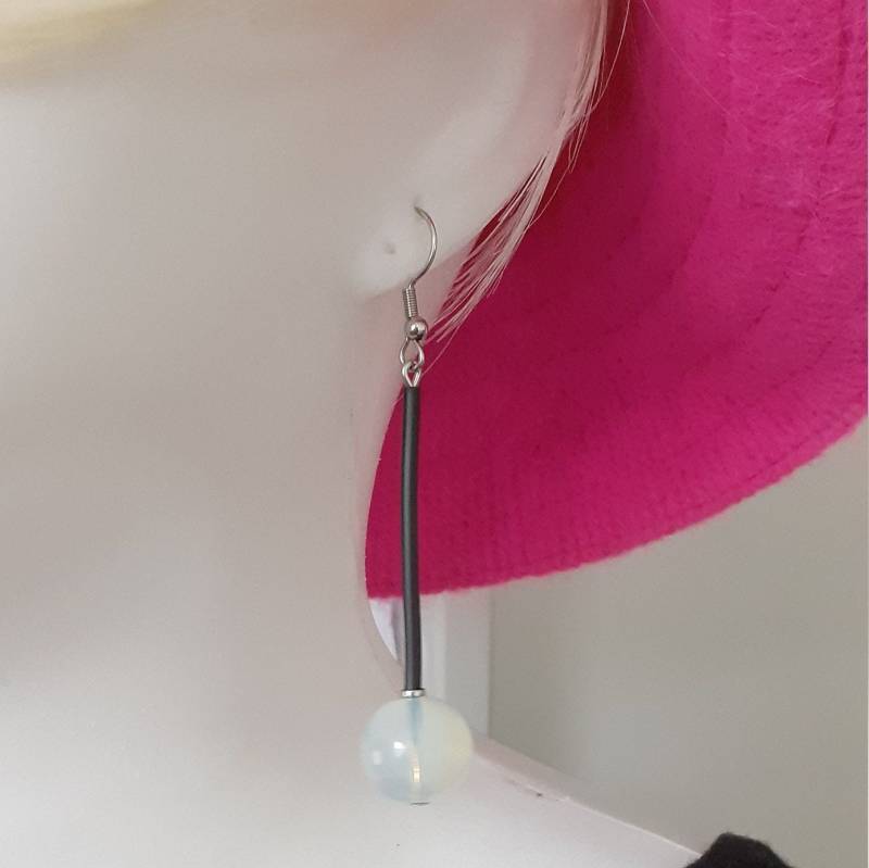 Unikat Ohrhänger Opalit Edelstahl Hänger von Schmuckvomfeinsten