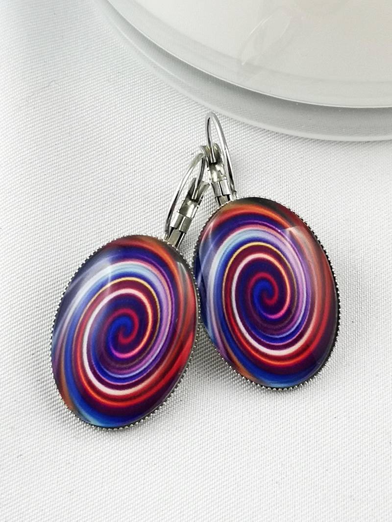 Cabochon Ohrhänger Farbenspiel von SchmuckwerkDresden