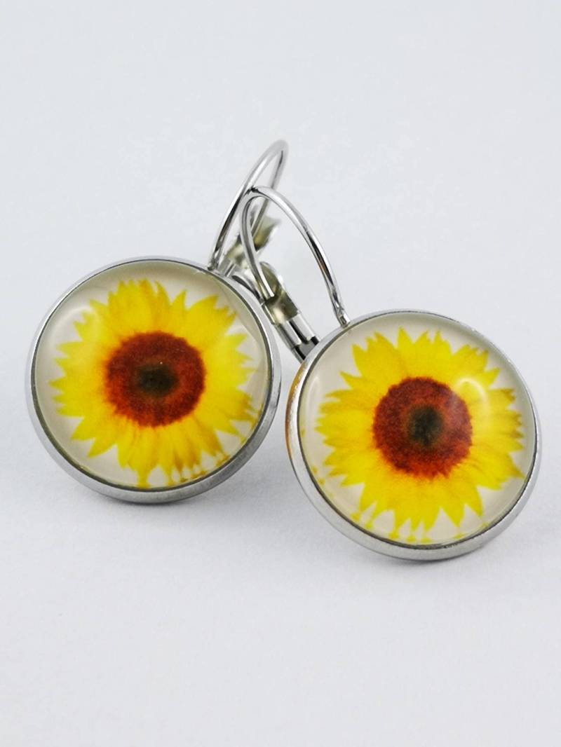 Cabochon Ohrhänger Sonnenblume Cabochon Ohrhänger Sonnenblume von SchmuckwerkDresden