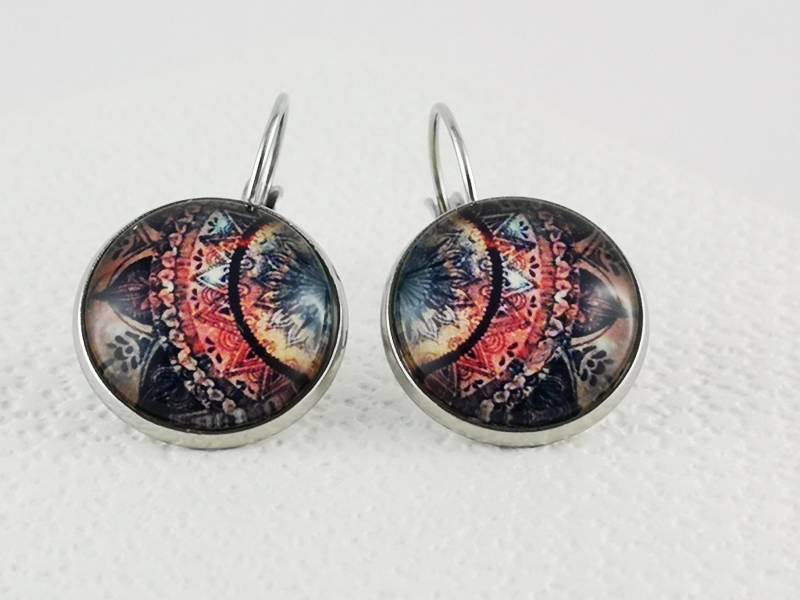 Muster Cabochon Ohrhänger Im Gipsy Style Verschiedene Größen von SchmuckwerkDresden