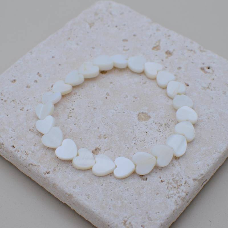 Herz Armband Herzarmband Perlenarmband Perlmutt Liebe Freundin Mädels Herz Armband Herzarmband Perlenarmband Perlmutt Liebe Freundin Mädels von Schmuckwerkbymeline