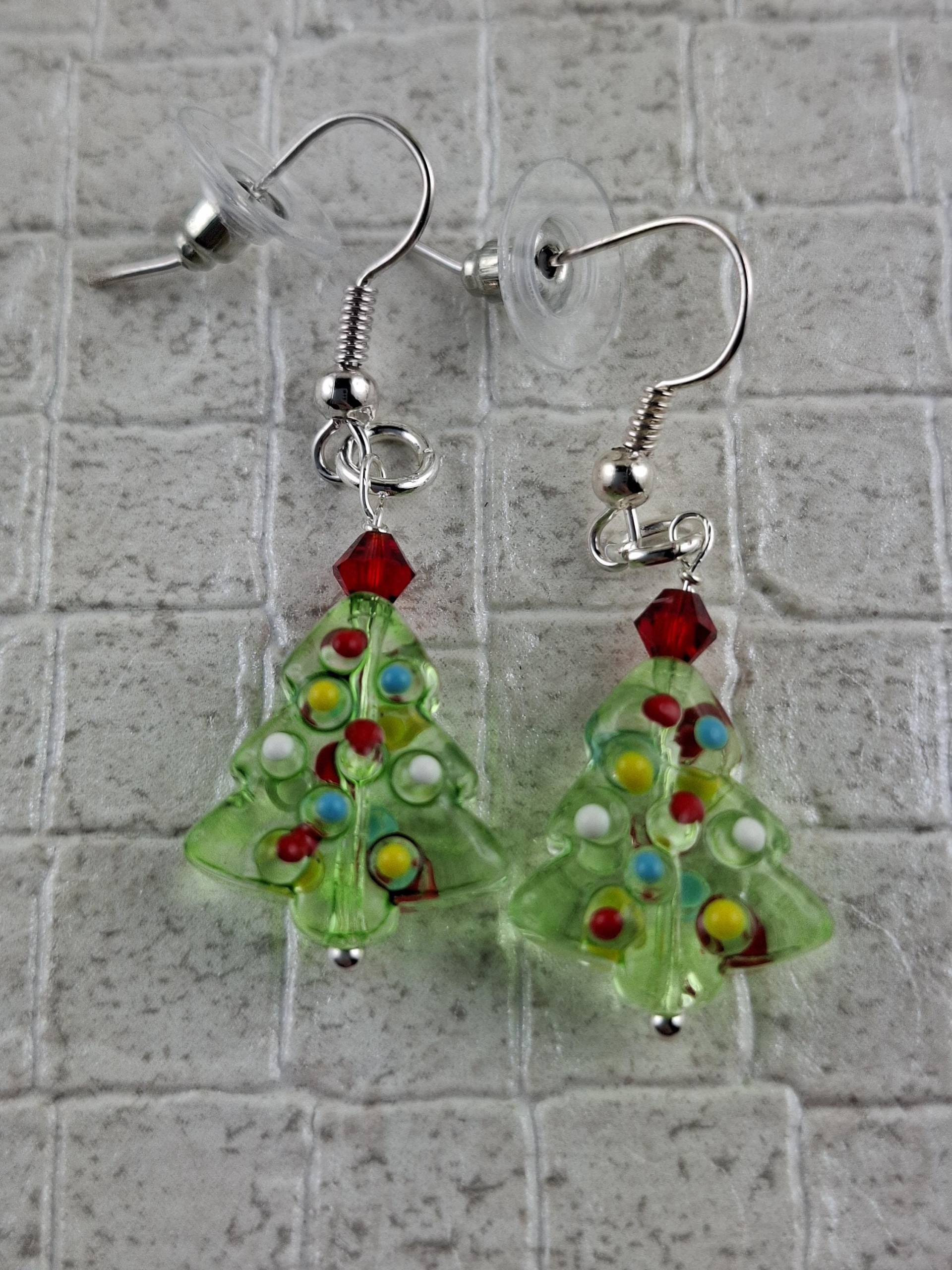 Ohrringe Weihnachtsbaum Grün von SchmueckdichDesign