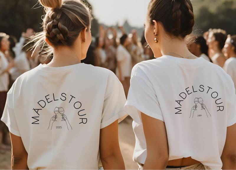 Mädelstour| Jga | T-Shirt Mädelstrip| Bridal Shower| Wochenendurlaub| Festival Girls Out| Schlicht| Boho von Schmueckerschnucki