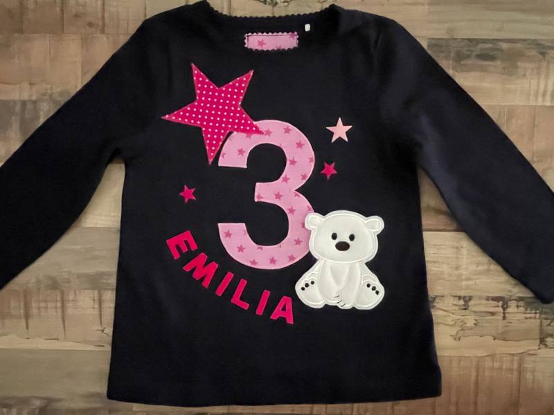 Geburtstagsshirt Mit Zahl 1 2 3 4 5 6 7 8 9 Shirt Namen Tiermotiv Geburtstag Mädchen Kinder Krone Sterne Motiv Mottoshirt Zoo Tiere von Schmunzelstube