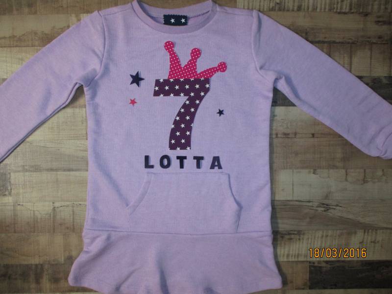 Kleid Geburtstag Lila Zahl Krone Sterne 3 4 5 6 7 8 9 Kinder Geburtstagskleid Mädchen Wunschzahl Flieder von Schmunzelstube