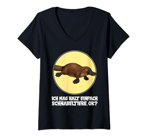 Damen Schnabeltiere Platypus Schnabeltier T-Shirt mit V-Ausschnitt Damen Schnabeltiere Platypus Schnabeltier T-Shirt mit V-Ausschnitt von Schnabeltiere Schnabeltier Tier Shop