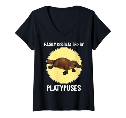 Damen Schnabeltiere Platypus Schnabeltier T-Shirt mit V-Ausschnitt Damen Schnabeltiere Platypus Schnabeltier T-Shirt mit V-Ausschnitt von Schnabeltiere Schnabeltier Tier Shop