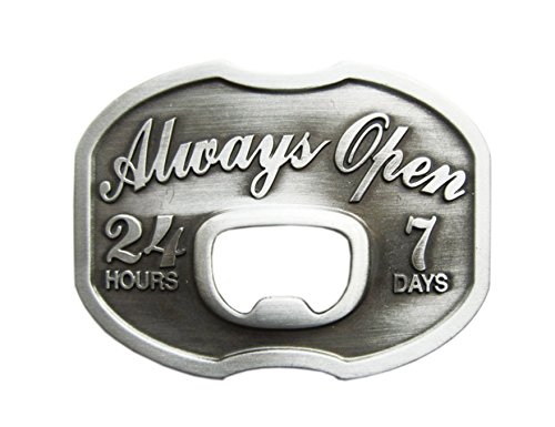 Schnalle123 Gürtelschnalle Always Open 3D Optik für Wechselgürtel Gürtel Schnalle Buckle Modell 57 von Schnalle123