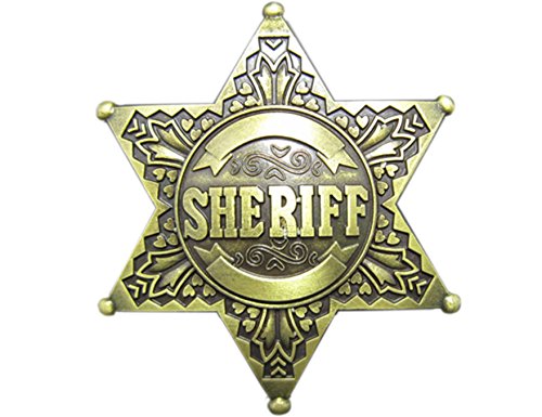 Schnalle123 Gürtelschnalle Western Sheriff Stern Cowboy 3D Optik für Wechselgürtel Gürtel Schnalle Buckle Modell 89 von Schnalle123