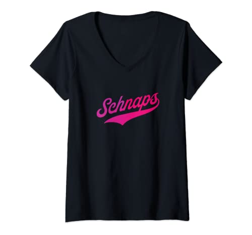 Damen Schnaps T-Shirt mit V-Ausschnitt von Schnaps