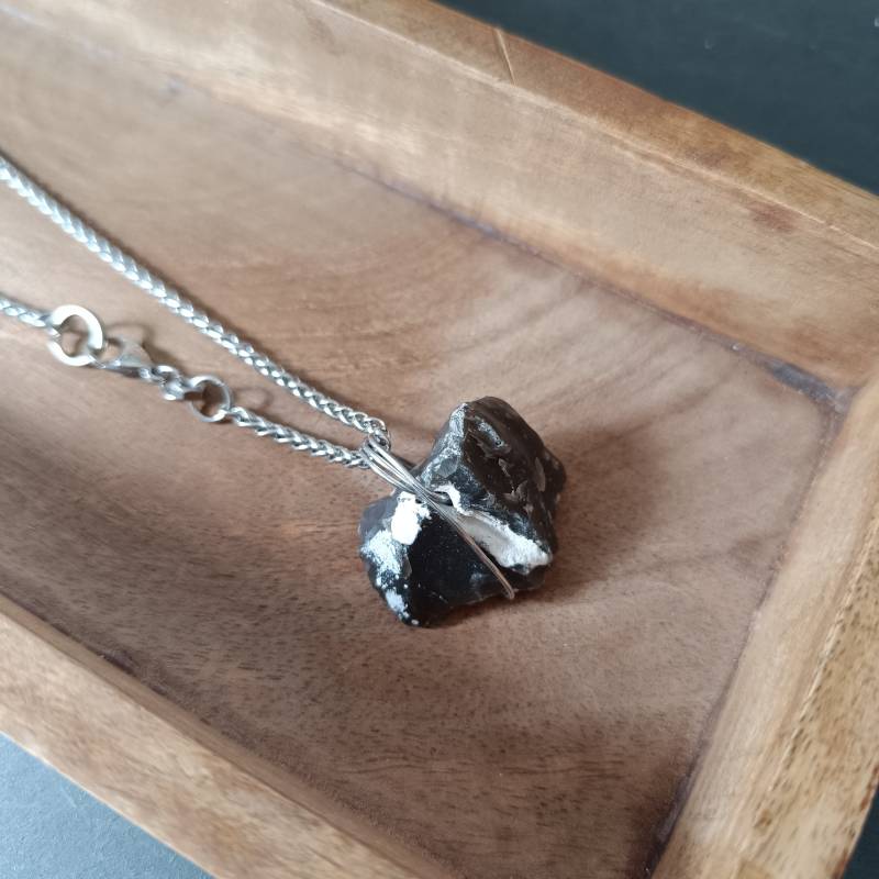 Hühnergott An Edelstahl Kette. Odin Stein. Stein Mit Loch. Statement Sommerschmuck. Einzelstück. Schmuck. Maritimer Schmuck von Schneckenstein