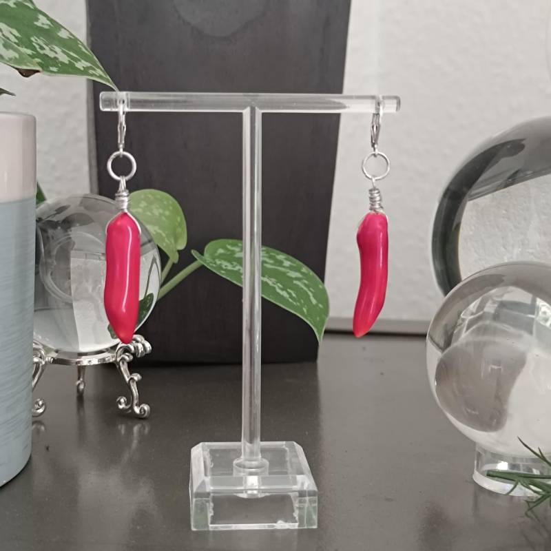 Korallen Ohrringe. Luzifers Hörnchen. Edelstahl Schmuck. Roter Statement Chili. Ohrringe Hängend Korallen Ohrringe. Luzifers Hörnchen. Edelstahl Schmuck. Roter Statement Chili. Ohrringe Hängend von Schneckenstein