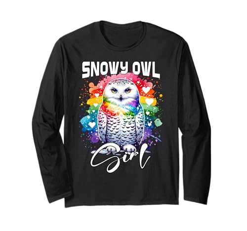 Snowy Owl Mädchen Schnee Eule Schneeeule Langarmshirt Snowy Owl Mädchen Schnee Eule Schneeeule Langarmshirt von Schnee Eule Schneeeule Designs Damen
