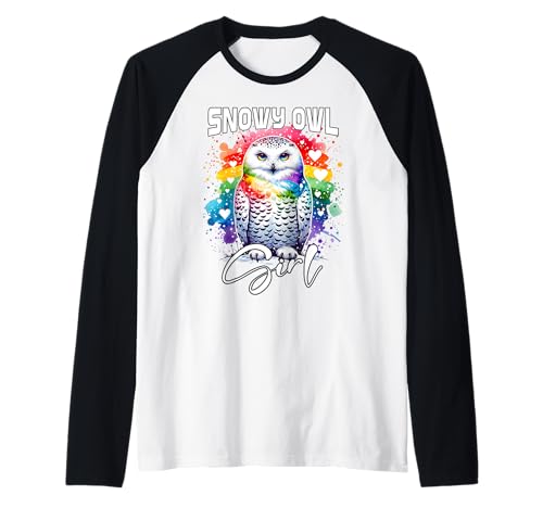 Snowy Owl Mädchen Schnee Eule Schneeeule Raglan Snowy Owl Mädchen Schnee Eule Schneeeule Raglan von Schnee Eule Schneeeule Designs Damen