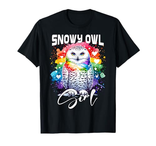 Snowy Owl Mädchen Schnee Eule Schneeeule T-Shirt Snowy Owl Mädchen Schnee Eule Schneeeule T-Shirt von Schnee Eule Schneeeule Designs Damen