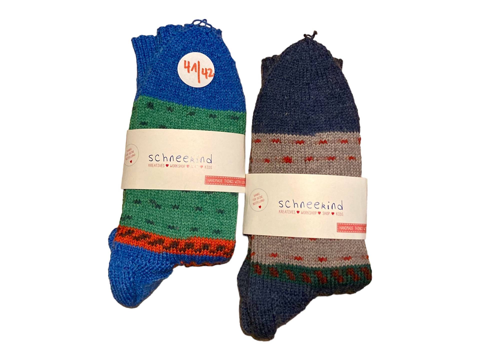 Wollsocken, Herren & Damen, Handgestrickt, Lokal, Verschiedene Farben, Größen, Muster Und Preise Sockenmodell Wählen Über Personalisierung von SchneekindCreativ