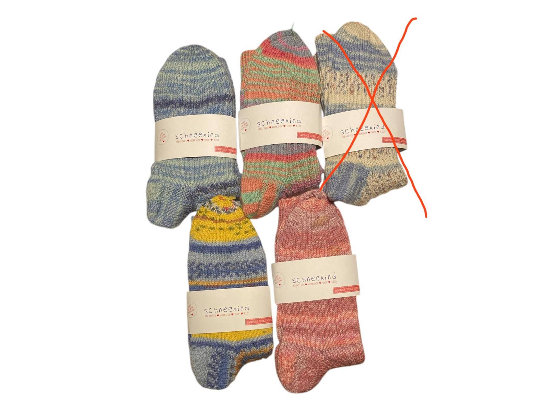 Wollsocken Damen, Handgestrickt, Bunt, Verschiedene Größen, Farben, Muster & Preise Sockenmodell Wählen Über Personalisierung von SchneekindCreativ