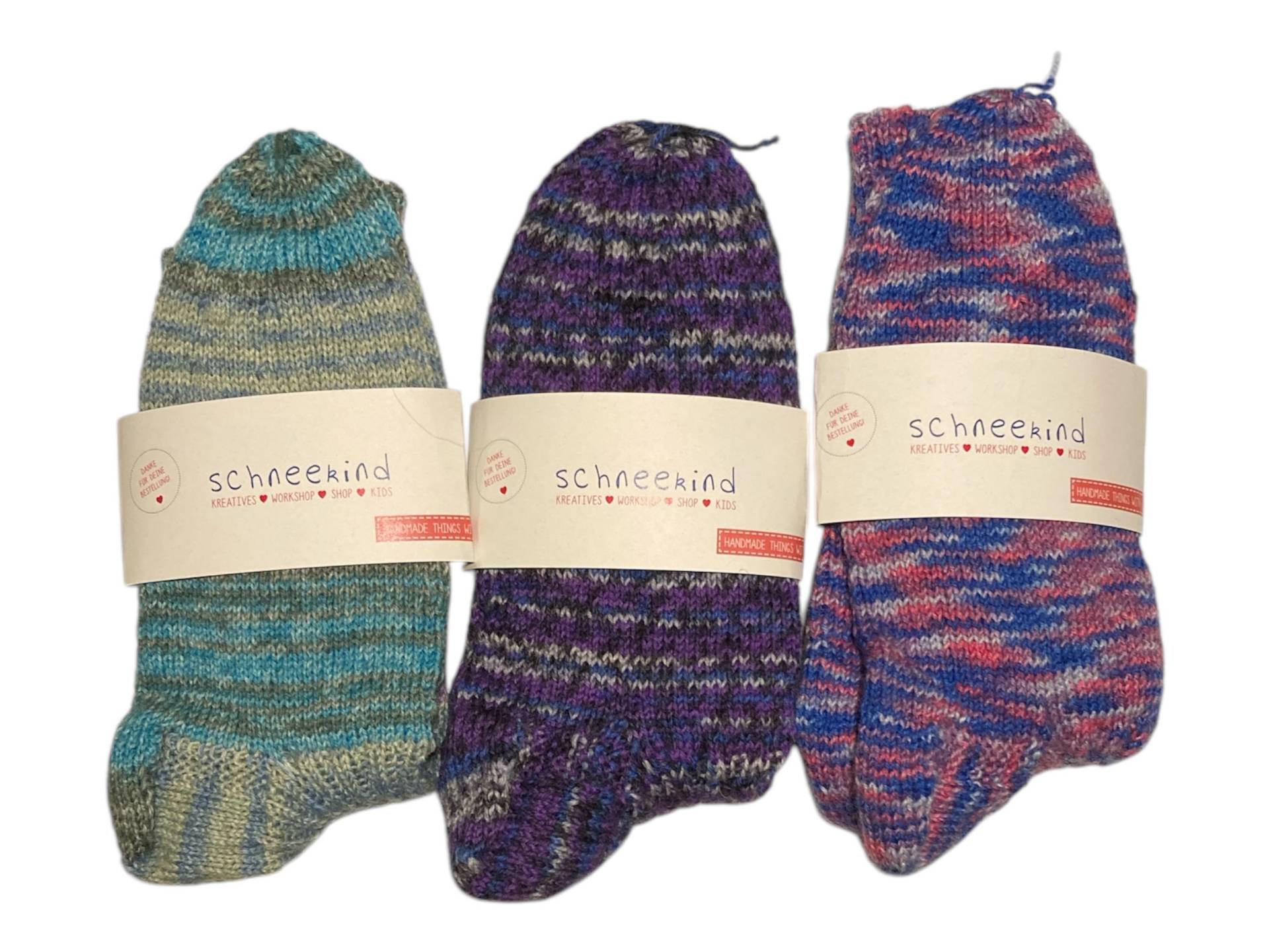Wollsocken Damen, Handgestrickt, Verschiedene Farben, Muster & Größen. Sockenmodell Wählen Über Personalisierung von SchneekindCreativ