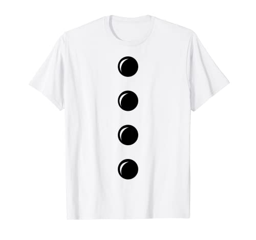 Schneemann Kostüm schwarze Punkte Steine Damen Kinder Herren T-Shirt von Schneemann Kostüm Knöpfe Winter Karneval Kostüme
