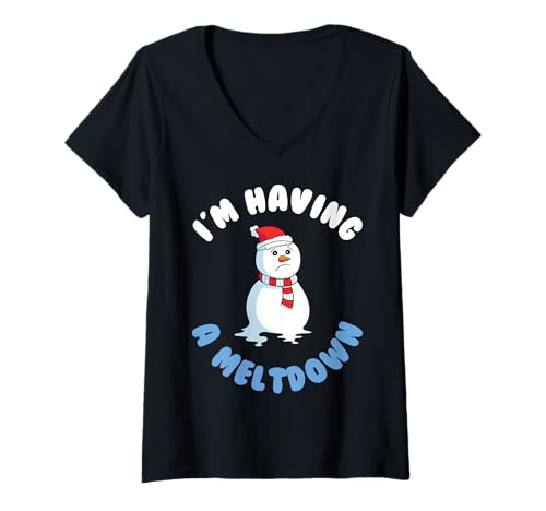 Damen Ich Habe einen Zusammenbruch T-Shirt mit V-Ausschnitt Damen Ich Habe einen Zusammenbruch T-Shirt mit V-Ausschnitt von Schneemannprobleme