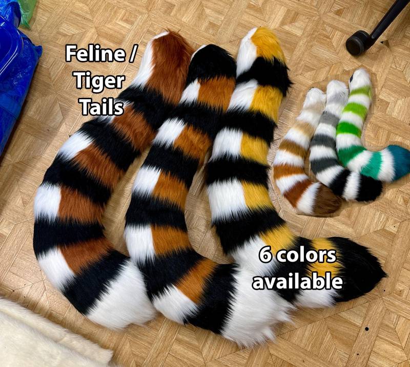 Feline/Tiger Tail, Furry, Fursuit, Costume - After Eurofurence Sale Feline/Tiger Tail, Furry, Fursuit, Costume - After Eurofurence Sale von SchneepardiCreations