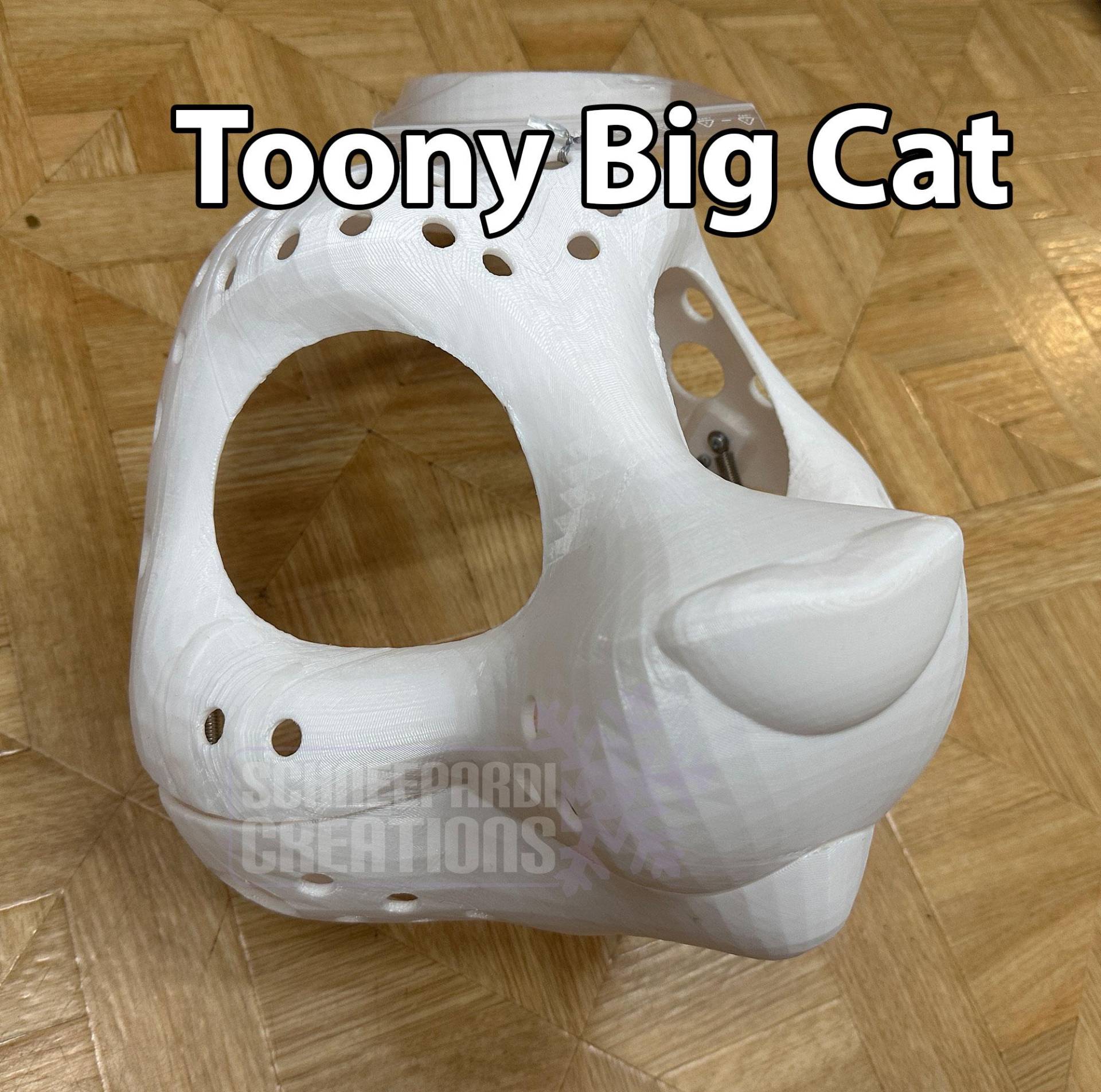 Toony Big Cat 3D-Printed Head Base, Moving Jaw Toony Big Cat 3D-Printed Head Base, Moving Jaw von SchneepardiCreations