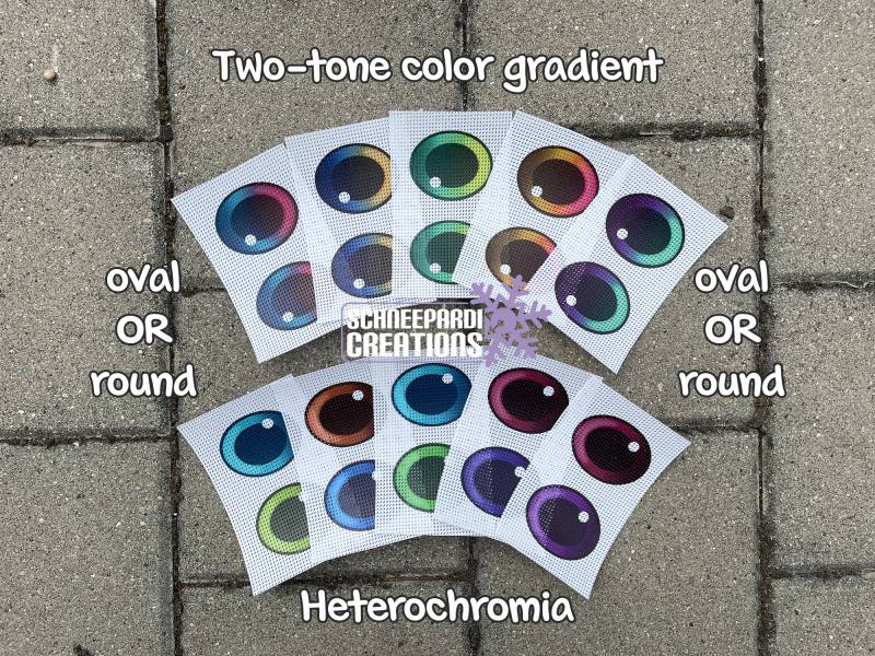 Toony Fursuit Eye Mesh - Gradient & Heterochromia For Fursuits, Cosplay, Costumes Toony Fursuit Eye Mesh - Gradient & Heterochromia For Fursuits, Cosplay, Costumes von SchneepardiCreations
