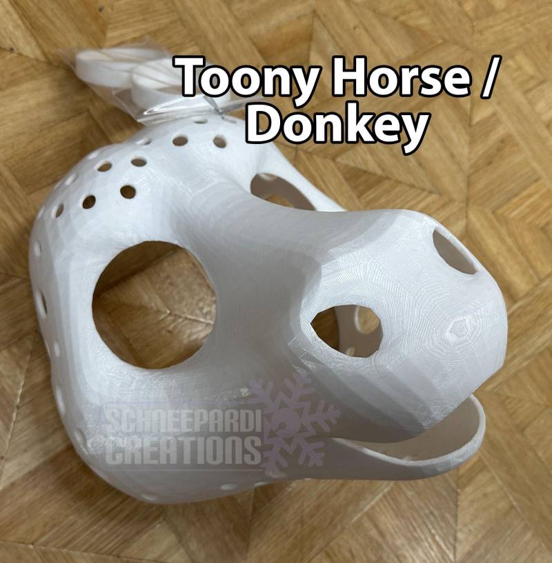 Toony Horse/Donkey 3D-Printed Head Base, Static Jaw Toony Horse/Donkey 3D-Printed Head Base, Static Jaw von SchneepardiCreations