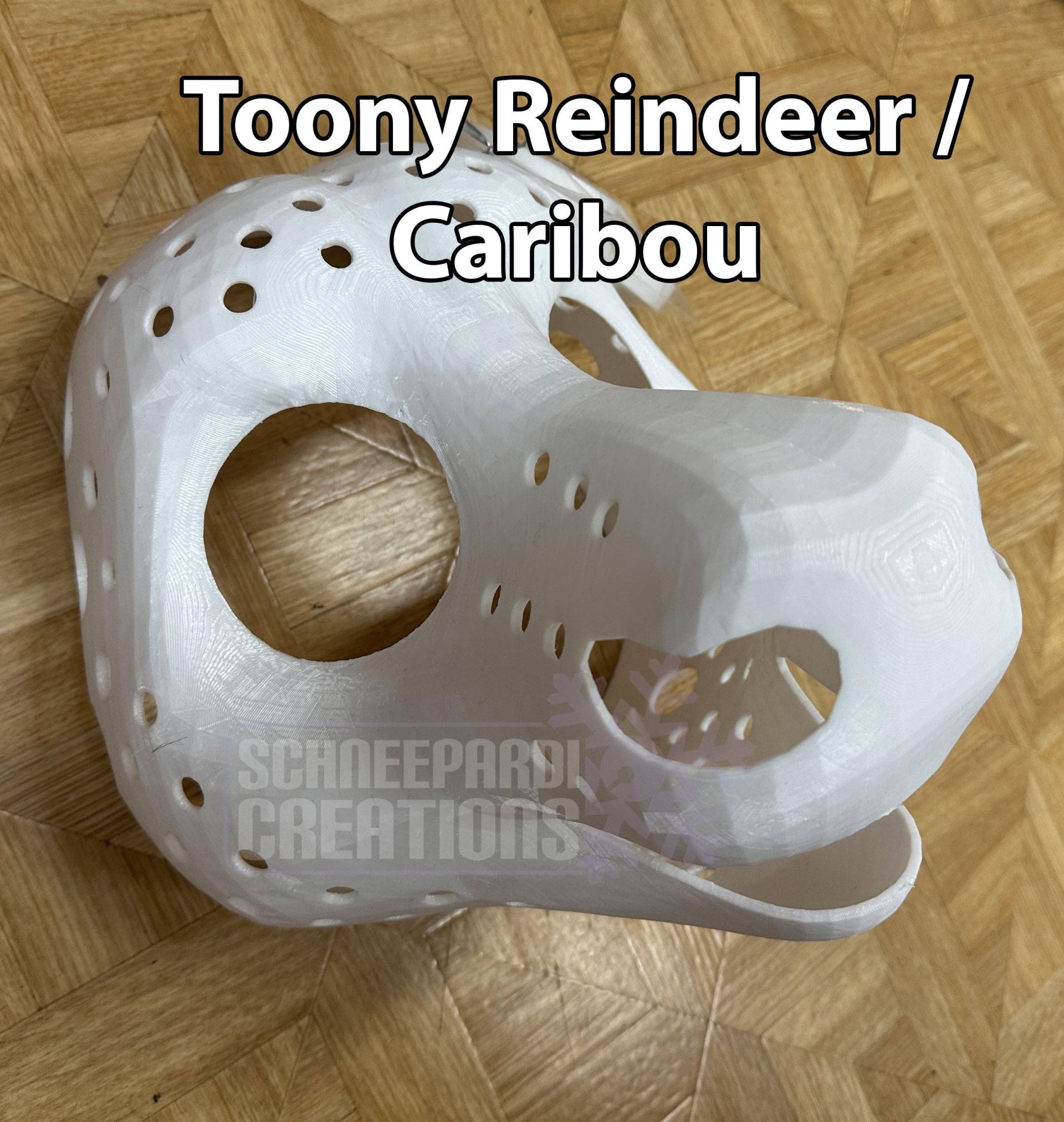 Toony Reindeer/Caribou 3D-Printed Head Base, Static Jaw Toony Reindeer/Caribou 3D-Printed Head Base, Static Jaw von SchneepardiCreations
