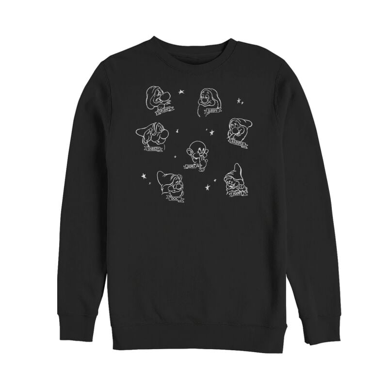 Schneewittchen und die sieben Zwerge - Disney Sweatshirt - 7 Zwerge - M - für Damen - Größe M - schwarz  - Lizenzierter Fanartikel von Schneewittchen und die sieben Zwerge