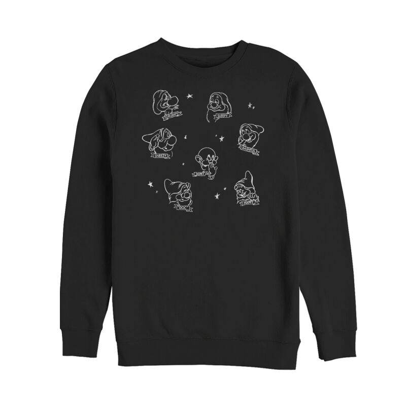 Schneewittchen und die sieben Zwerge - Disney Sweatshirt - 7 Zwerge - M - für Damen - Größe M - schwarz  - Lizenzierter Fanartikel von Schneewittchen und die sieben Zwerge