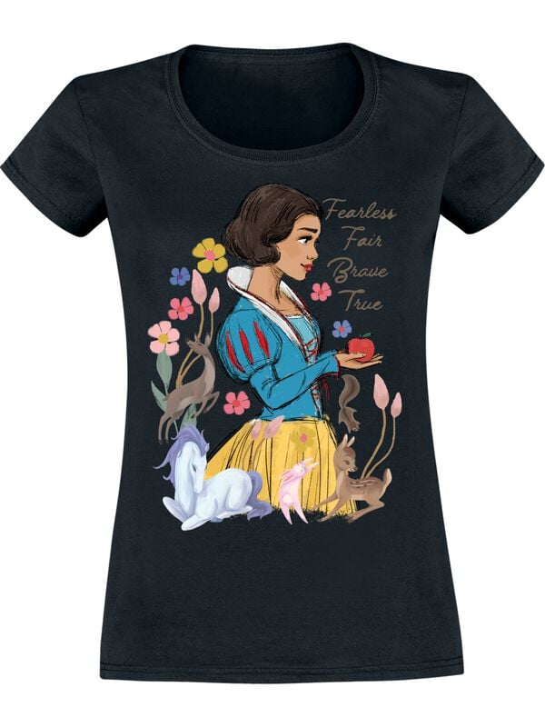 Schneewittchen Fearless Fair Brave T-Shirt schwarz in M von Schneewittchen