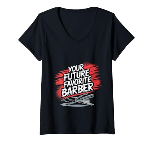 Damen Your Future Favorite Barber Cut Hairstylist Expert - T-Shirt mit V-Ausschnitt Damen Your Future Favorite Barber Cut Hairstylist Expert - T-Shirt mit V-Ausschnitt von Schneiden Sie Profis im Friseurstil